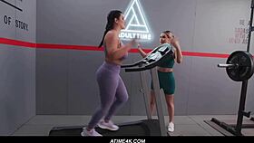 Sarah arabic is more interested in selfies than workouts disrupting nicole arias training sessions, with gaping and cumshots.