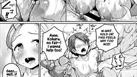 Big breasted mother and daughter take care of horny guy with blue eyes