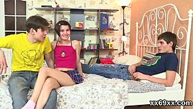 doctor performs hymen checkup on virgin girl in hospital setting with group observation