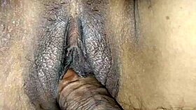 Friend opens legs for tight pussy play.