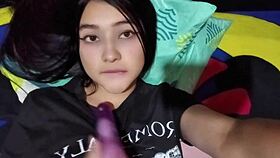 latina with big tits caught with stepsister's boyfriend in homemade video call