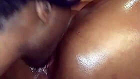 Beautiful thick ebony gets her pussy gaped open by bbc