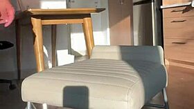 Throbbing dick strokes toy to big orgasm 😍