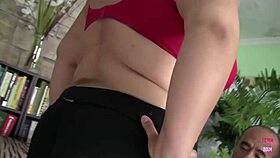 chunky brunette minnie mayhem enjoys dick sucking and missionary fuck