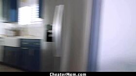 stepson fucks his stepmom in doggystyle during her important calls