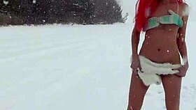 Skinny Girl With Pierced Small 18+ Tits Cools Down In Garden Orgasm