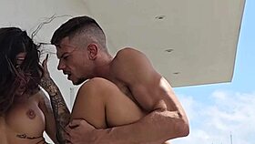 Fucking Tommy Cabrio on Balcony with Neighbors Watching