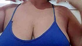 fat mature milf shows big natural tits solo