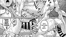 Big breasted mother and daughter take care of horny guy with blue eyes