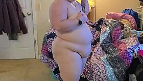 BBW in LINGERIE STRIPTEASE Teasing Naked