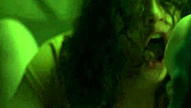 Blue-Haired Girl Possessed by Alien Devours Roommate's Pussy in Wild Lesbian Frenzy