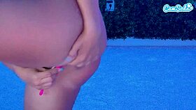 Attractive milf with large breasts enjoys personal time with a toy