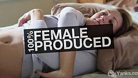 This gorgeous brunette toys her pussy until orgasm