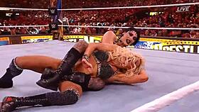 rhea ripley faces charlotte flair in the smackdown women's championship at wrestlemania 39