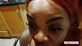 my husband asked me to keep his military friend company, and it turned into a wild interracial blowjob