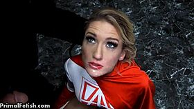 superheroine turned into sexbot for blowjob and fucking
