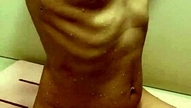 married woman 38, beautiful nipples dripping water in bathroom