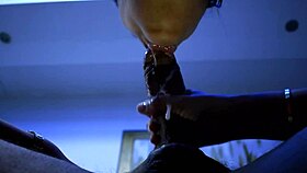 Swallowing Entire Monster Cock in Deepthroat with Balls