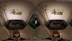 Feeling the thrill in dark room VR as I rip off panties and ride hard with redhead.