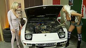 Kelly kline and penny flame strap it on