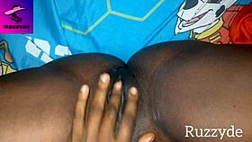 touching her unwashed creamy early morning pussy in the garage 😊