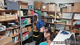 Brunette Teen In Glasses And Uniform Commits Felony Theft In HD 😲