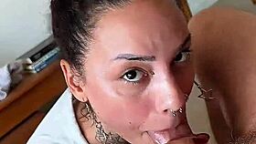 i swallow every drop in this brunette nasty latina deepthroat pov