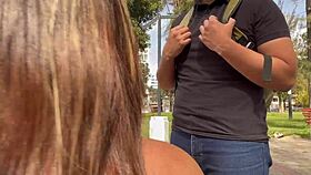 Bold casting of young petite latina university babe.