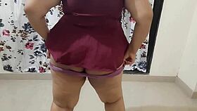 Samiya dances seductively in her bedroom, then gets fucked in doggystyle with her big ass bent over.