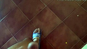 Stepmom catches stepson masturbating on the nudist beach