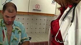 Jodi West, bent over, rides and gets her ass licked suggestively.