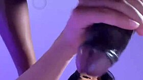 Pretty brunette says goodbye to stepbrother.