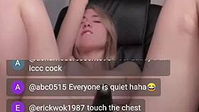russian beauty feels intense pleasure in webcam show