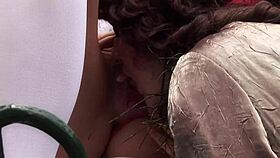 jodi james and stacey saran in cosplay get cunts fucked by two strangers