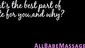 redheaded babe shows small tits backstage during lesbian massage