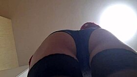 Worship Blonde Goddess Elza Kom's Ass Spreading With Braces And Shoes