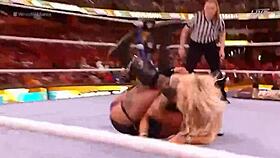 rhea ripley faces charlotte flair in the smackdown women's championship at wrestlemania 39