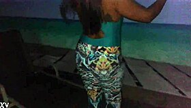 i got new leggings and body, trying them on while groping in nylon leggings