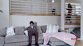 Blackmailing Russian Stepmom For Oral Sex