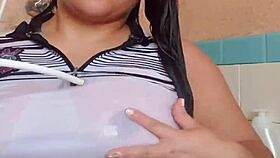 She loves seeing my wet arm in bath - part 2 😊