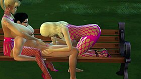 Sims 4 Porn: Mortimer And His Friend Fuck Two Teen Girls With Big Tits