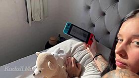 Novinha Asks For Massage, Gets Thick Cock In Tight Pussy Doggystyle With Brunette Beauty And Big Ass