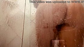 Milf asks, 'Want to see me wash my hairy pussy in the bathroom while massaging my big ass?'