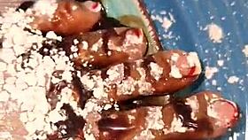 beautiful barefoot feet and toes in homemade black fetish