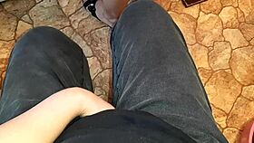 I jerk off to my neighbor in the kitchen while she is preparing dinner.