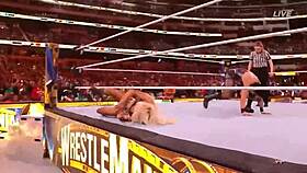 rhea ripley faces charlotte flair in the smackdown women's championship at wrestlemania 39