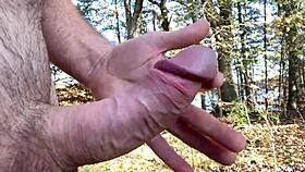 Wow, clitlicker662's crazy outdoor clit licking in the forest!