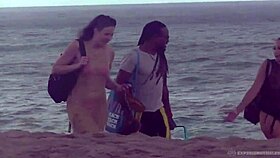 helena price - i filmed exhibitionist wife stefanie mafra interracial fucking on caribbean nude beach while voyeurs watch 😏