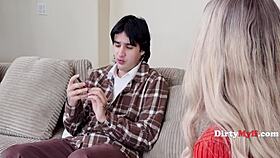 Blackmailing Russian Stepmom For Oral Sex