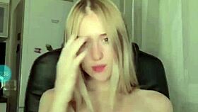 russian beauty feels intense pleasure in webcam show
